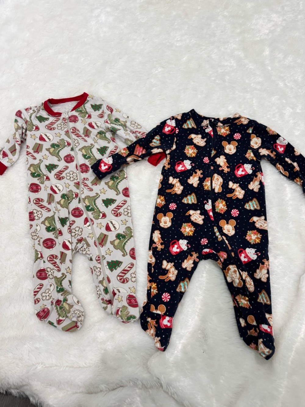 Old Navy Disney Mickey Holiday Christmas Zippies Bundle Sleepers